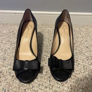 Jessica Simpson peep toe wedges